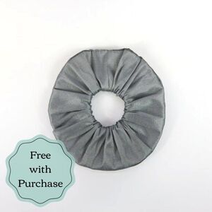 Jumbo Scrunchie -Silver - Large Scrunchy - 80's 90's - FREE W/ PURCHASE 